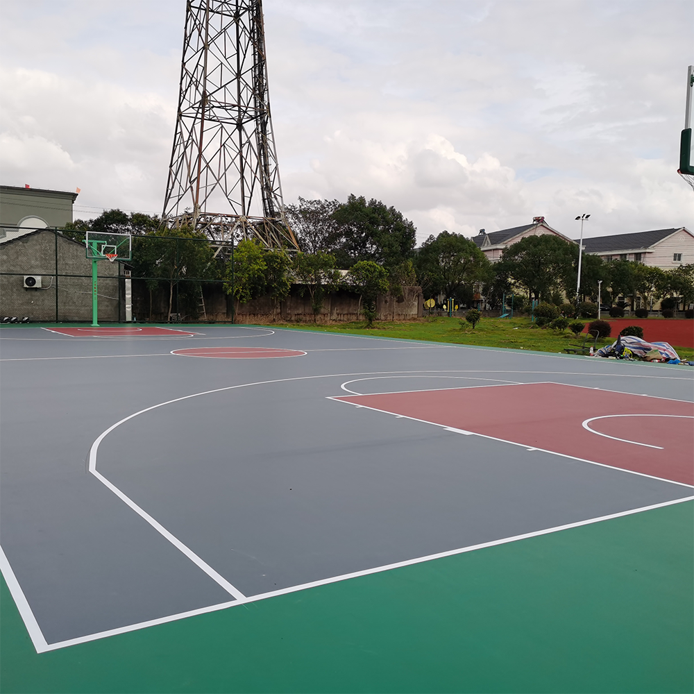 Latest company case about Silicone PU Basketball Court Project for Longshan Primary School in Cixi, China