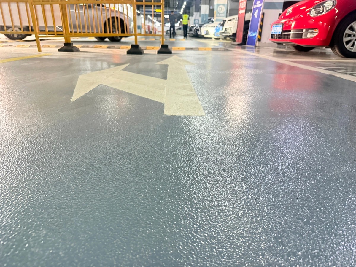 Latest company case about Orange Peel Anti-Slip Epoxy Garage Flooring Project in Ningbo, China